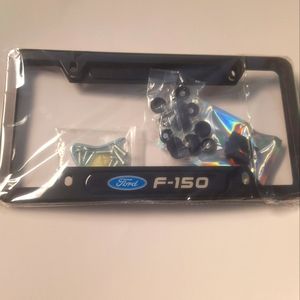 FORD F150 license plate frames with 4pc tire valve covers- New in package